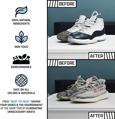 FACTORY LACED Shoe Cleaner Sneaker Kit - The ultimate sneaker cleaning experience including 240ml shoe cleaner, 4 shoe brushes, 2 shoe shapers, and a microfiber cleaning cloth