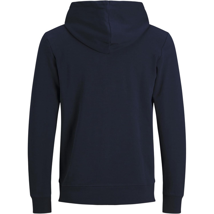 Чоловіча однотонна куртка-худі JACK & JONES, темно-синя, розмір XL, Regular Fit