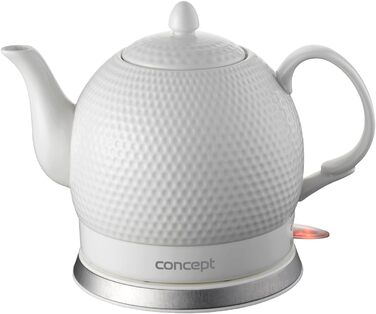 Concept Golf RK0050 Electric Kettle - Ceramic 1.2L, White - 3D Golf Ball Design