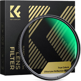 Фільтр K&F Concept 2-в-1 46mm: поляризаційний фільтр True Color та фільтр з ультра-низьким відбиттям, оптичне скло з багатошаровим покриттям Nano-Xcel