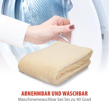 Електрична ковдра Alpina 180x130 см - 60W, 3 режими нагріву, біла, поліестер