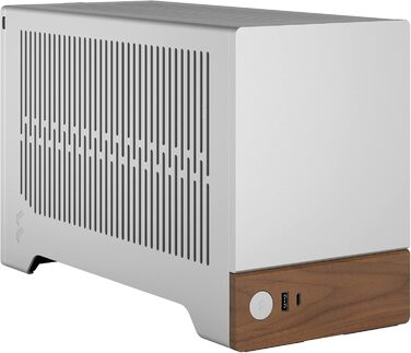 Корпус для ігрового ПК Fractal Design Terra Wood Walnut - mITX, PCIe 4.0, USB Type-C, анодований алюміній (срібло)