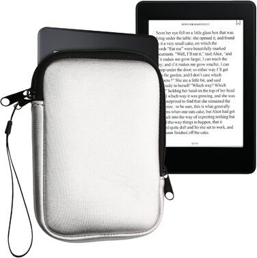 Чохол для eReader kwmobile - Неопренова сумка-чохол, захисна обкладинка - 17 x 12 x 2 см, внутрішні розміри 6' eReader (6' eReader, сріблястий)