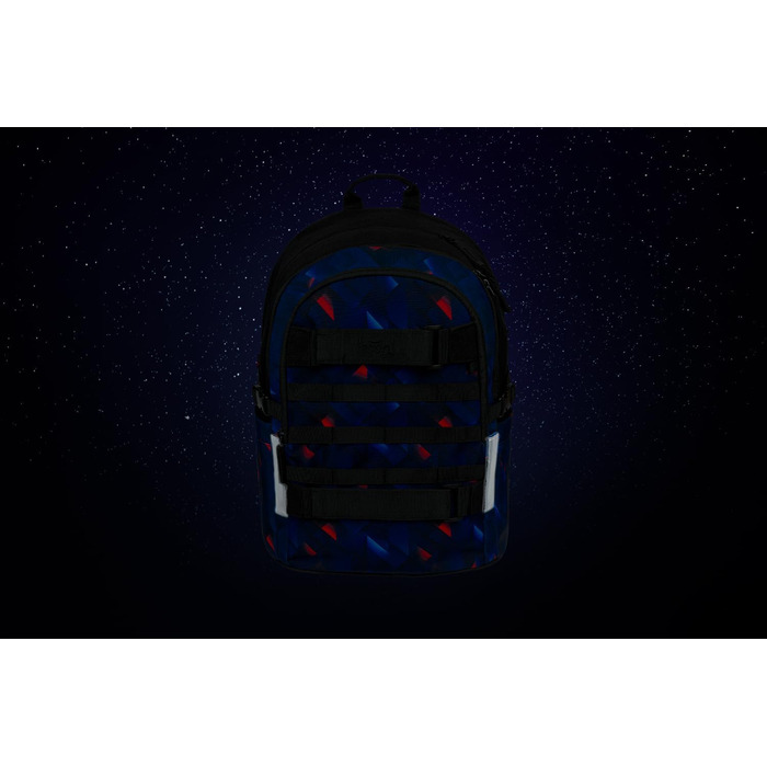 Шкільний рюкзак Baagl для хлопчиків та дівчаток-підлітків - рюкзак на скейтборді з відділенням для ноутбука та нагрудним ременем для школи, гімназії, середньої школи (Індиго)