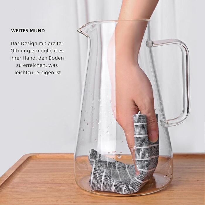 Скляний чайник CNGLASS з ситом із нержавіючої сталі, термостійкий заварник для листового та квіткового чаю, 1650 мл