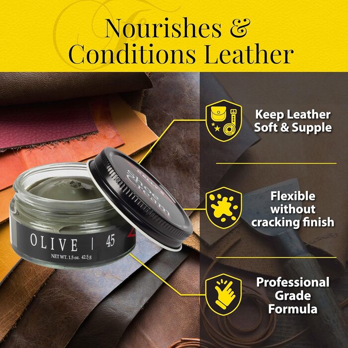 Kelly's Shoe Cream - Professional Shoe Cream - 1.5 oz - Olive