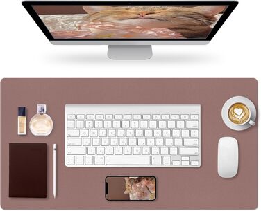 Підкладка під мишу для столу 80x40 см з PU-шкіри, легко очищається, захист столу від подряпин, антиковзаюча підкладка для офісу та дому