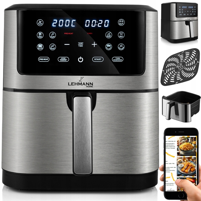 Аерофритюрниця Lehmann Fresco LHODF-1880 1800Вт 8л, сріблясто-сіра