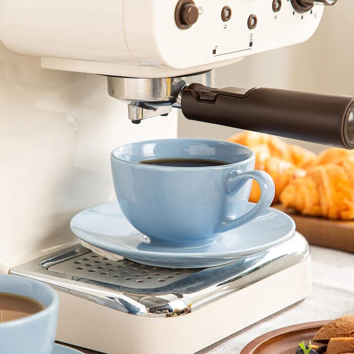 Набір кавових чашок Lovelasa Sweet 12 шт. з блюдцями, 230 мл, білий, для 6 осіб