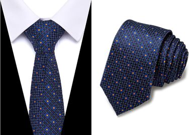 Чоловічий набір краваток (6 шт.) Jacquard: блакитні в смужку, з павлином, золотом та червоною квіткою