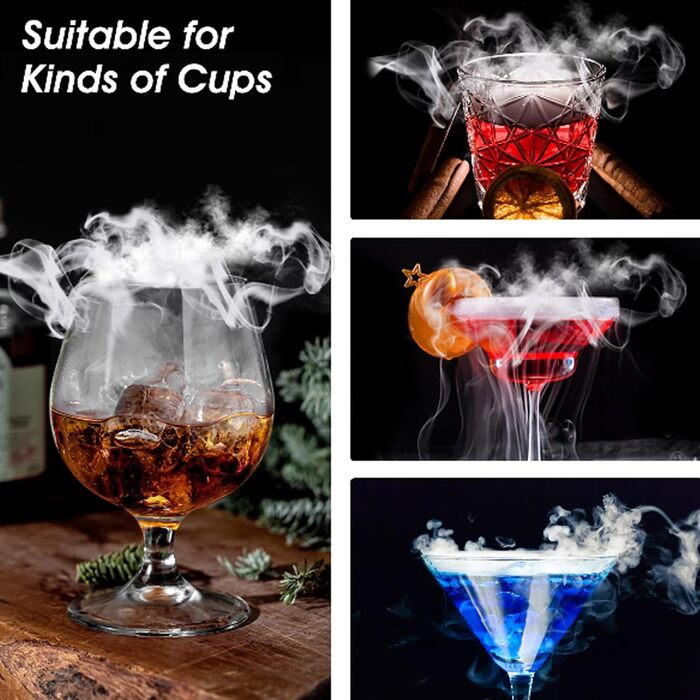 RoseFlower Cocktail Smoker Set, Nostalgie Smoker Set for Whiskey, Drinks, Bourbon, Steak, Fish and Cheese – Infused Smoke for Drinks and Food – Home/Garden/Grill - Father's Day Gift (#3)