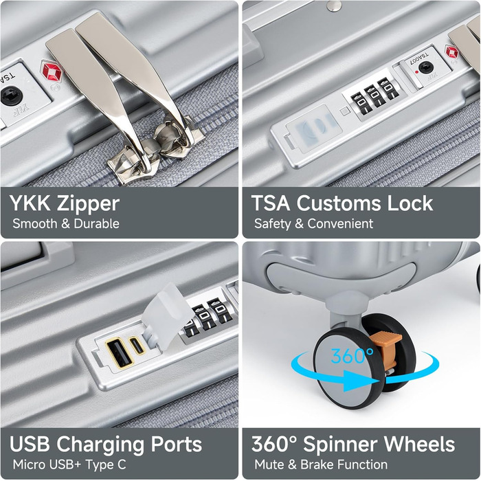 Чемодан-валіза Sea Choice 2 в 1 (55/78 см) з TSA замком та тримачем для напоїв, зелений