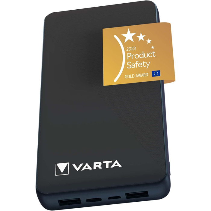 Power Bank VARTA 20000mAh: зарядний пристрій для смартфонів та планшетів з 4 портами (Micro USB, USB A, USB C)