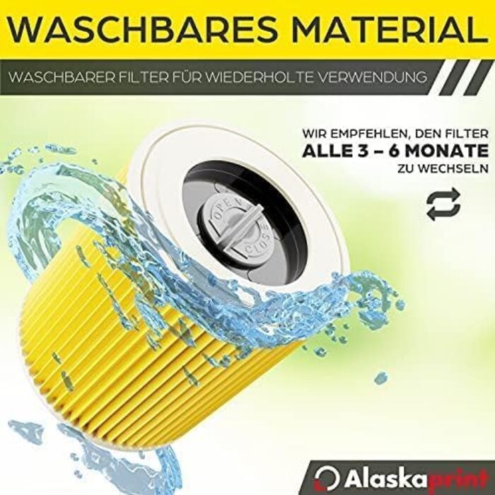 Фільтр для пилососа Kärcher (12 мішків + 1 фільтр) - сумісний з WD3, WD2, WD 3, WD1, MV3, MV2, NT, KNT, K A SE, VC. Замінник 6.414-552.0, 6.414-772.0, 6.414-547.0. Для алергіків