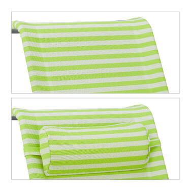 Relaxdays Folding Lounge Chair with Neck Pillow