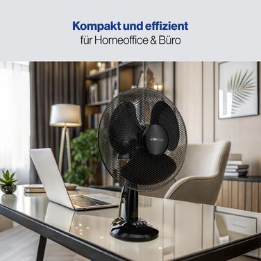 Вентилятор Clatronic VL 3602: тихий, з функцією гойдання, Ø 30 см, 40W, для дому та офісу