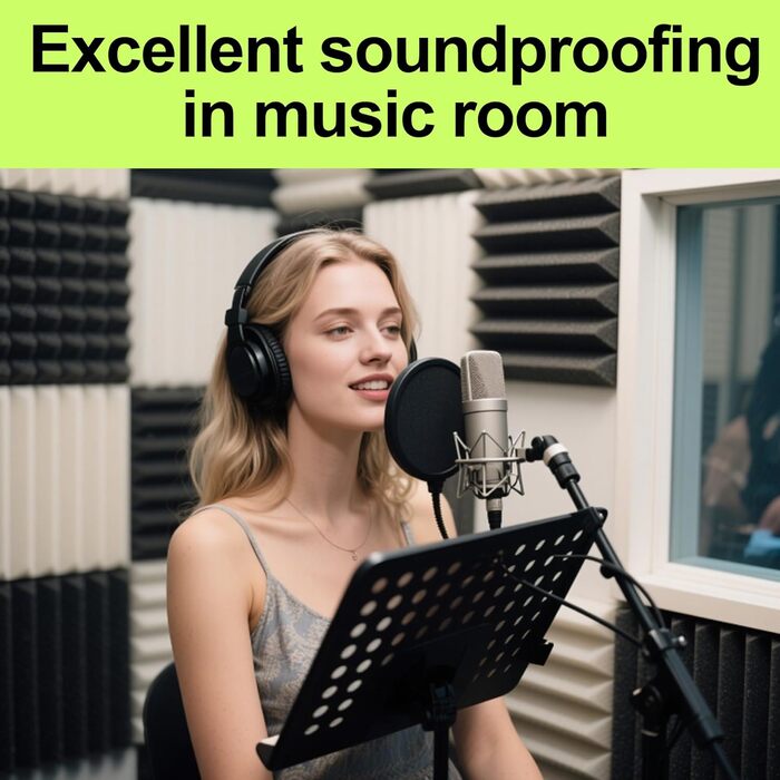 Акустичний поролон Foneso для звукоізоляції, 30x30x5 см, висока щільність 25кг/м³, шумопоглинаючі 3D панелі для студії, офісу та кімнати запису, чорний (48 шт)