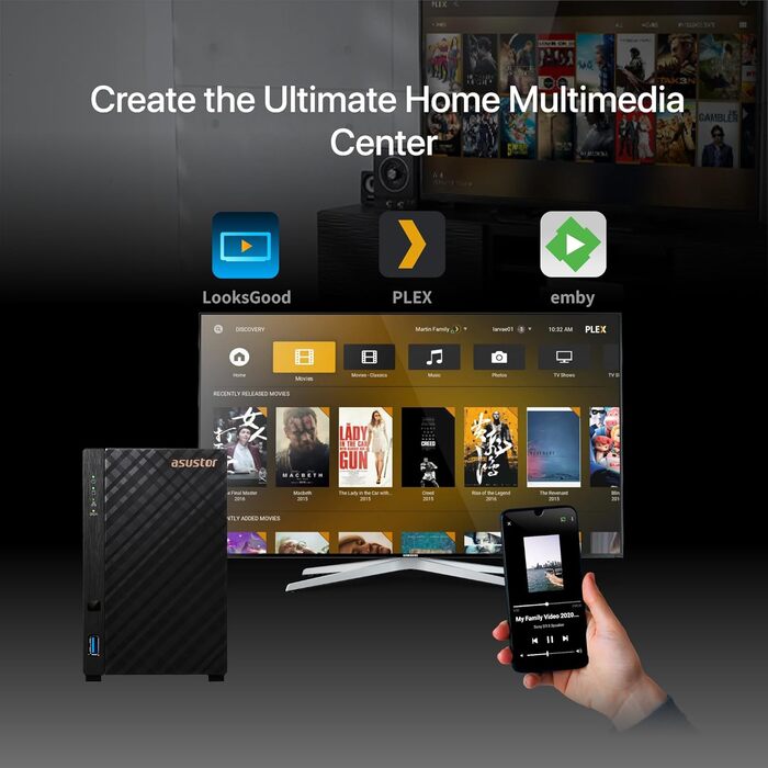 Asustor Drivestor 2 Lite AS1102TL: 2-байовий NAS корпус для мережевого зберігання даних, 1.7GHz Quad Core, 1GbE, 1GB DDR4 RAM