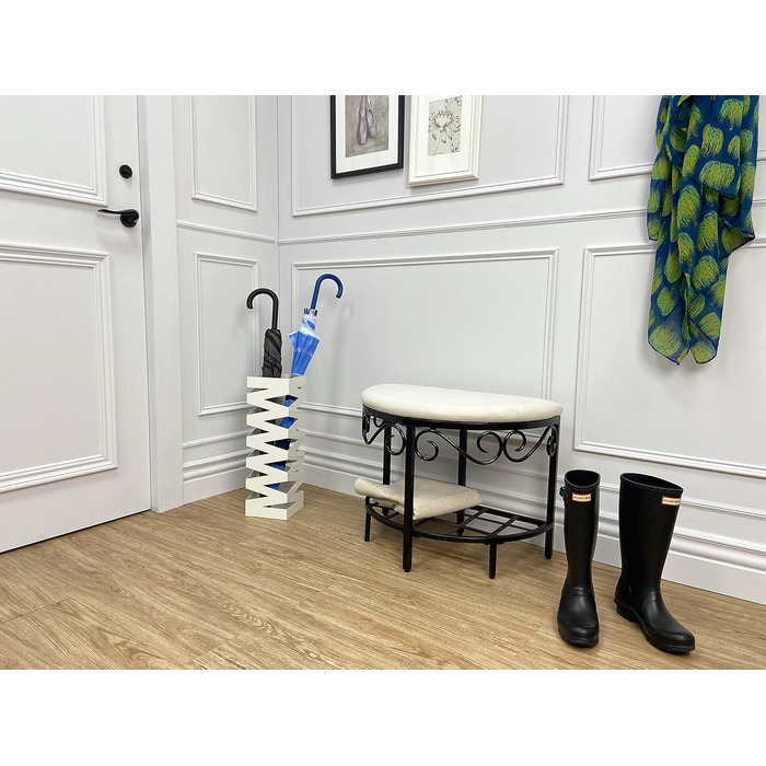 Стійка для парасольки Mango Steam Quadratisch, чорна (білий принт)