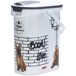 Контейнер для корму для собак Curver Pets Collection 10 л – білий, герметичний, 19 x 30 x 35 см