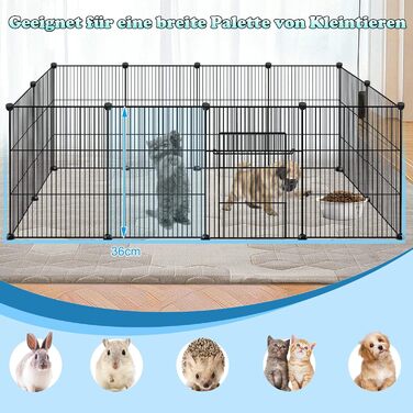 Клітка-вольєр для кроликів та інших дрібних тварин Froadp 142x72x36cm (12 частин)