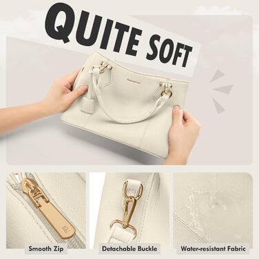 Жіноча сумка RAINSMORE середнього розміру з екошкіри, біла: сумка-тоут, сумка на плече, ручна сумка