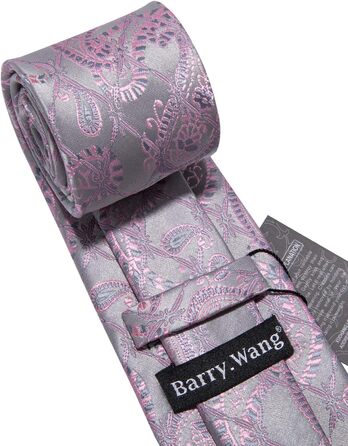 Краватка Barry.Wang з нагрудною хустиною та затискачем для краватки в комплекті, візерунок пейслі