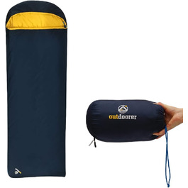 Outdoorer Trek Comfort Sleeping Bag - Lightweight Down Sleeping Bag for Adults - Compact Travel Sleeping Bag (Blue, 880g)