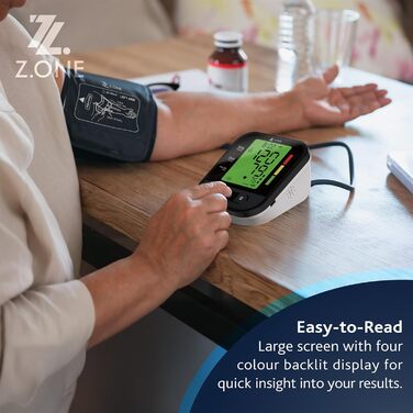 Тонометр на плече Reliance Medical з голосовим асистентом, кольоровий дисплей, для 2 користувачів, виявлення аритмії, комфортна манжета