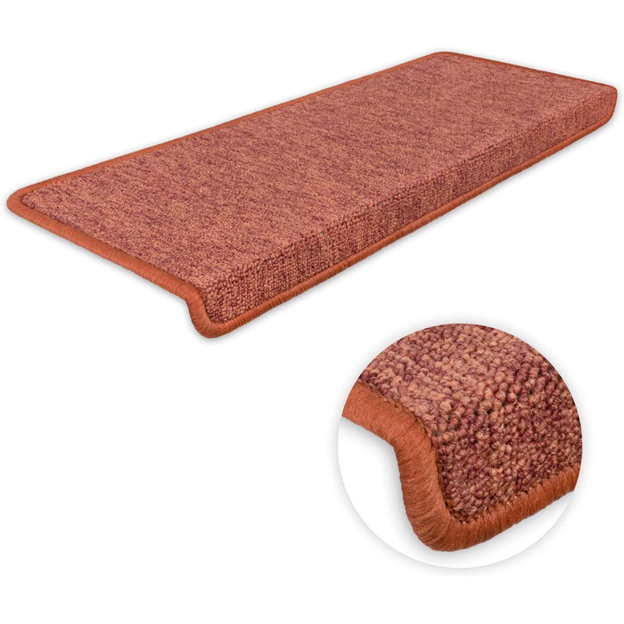 Ступінчасті килимки Kettelservice-Metzker Monza прямокутної форми - різні комплекти та кольори, Terra, 14 штук