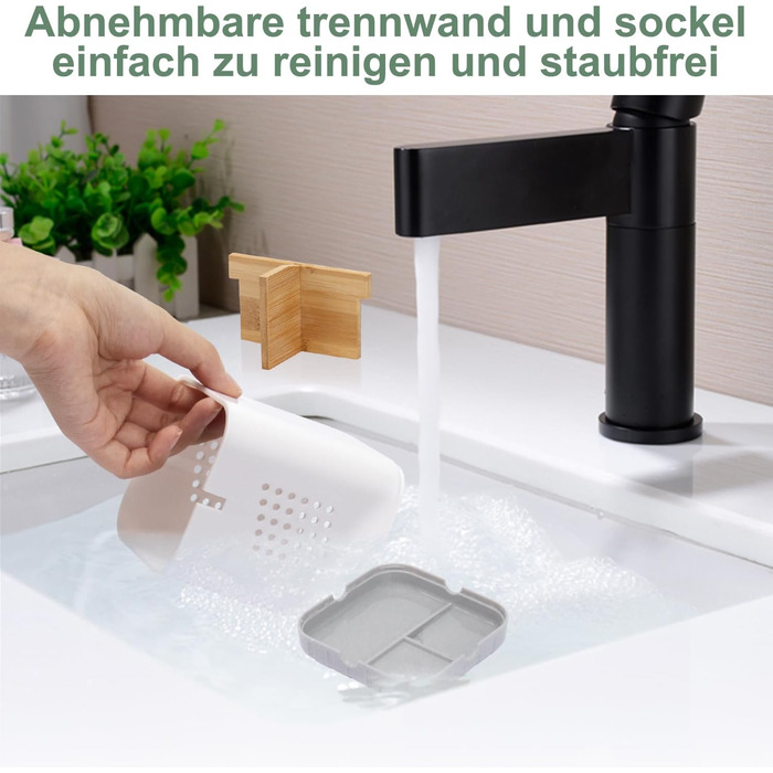 Тримач для електричної зубної щітки з підставкою для насадок та зливом - органайзер для ванної кімнати