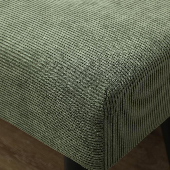 HOMCOM Upholstered Bench with Corduroy Cover, Tufted Bed Bench with Metal Legs, Shoe Bench Entryway Furniture for Bedroom, Living Room, Hallway 100 x 36 x 45 cm Green | Aosom