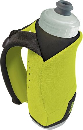 Hydraform Ergo-Lite Hand Bottle, BPA-free, minimalist, insulated, for ultrarunning and hiking, Anthracite, 297 ml (Green)