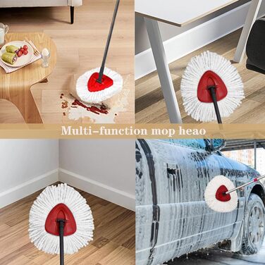 Replacement heads for O-Ceda mop, replacement head, replacement mop heads, microfiber replacement mop refills, easy cleaning, machine washable, pack of 4