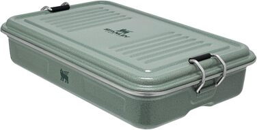 Stanley Useful Classic Box 1.2L - Dishwasher Safe - Stainless Steel Lunchbox - Stackable Sandwich Box - BPA-Free - Secure Closure, Hammered Green, Hammertone Green