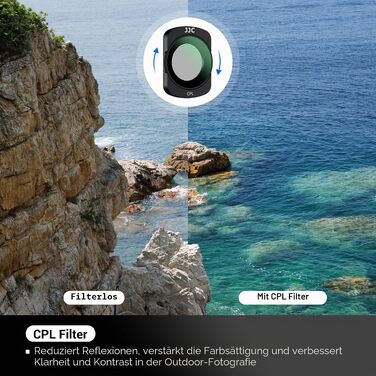 Набір магнітних фільтрів JJC 6в1 для DJI Osmo Pocket 3: ND8, ND16, ND32, ND64, ND256 та CPL (поляризаційний), світлофільтри для екшн-камери