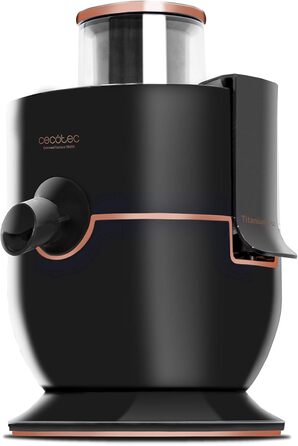 Соковитискач Cecotec Orbital Extreme Titanium 19000 XXL: потужний, з титановим ножем, 19000 об/хв, 1300 Вт, великий завантажувальний отвір, BPA-free, 500 мл (чорний)