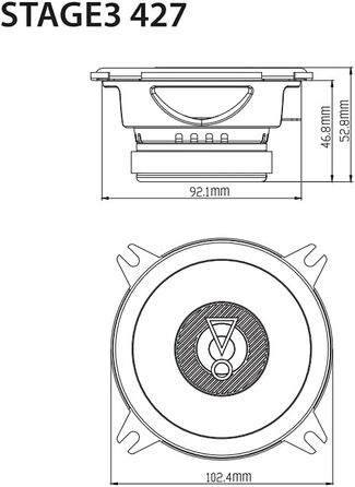 Автомобільні динаміки JBL Stage3 427 10 см, 150 Вт, 2-смугові, Harman Kardon