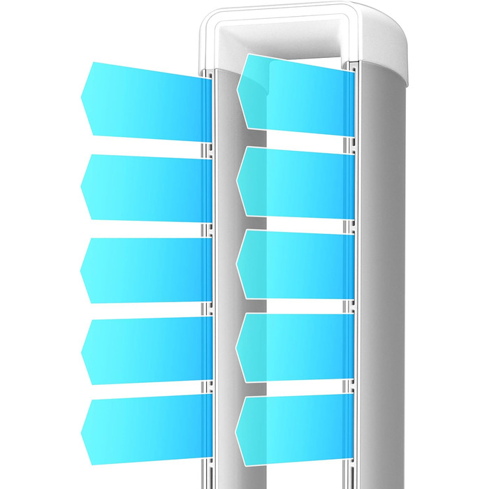 Вентилятор вежа Djive Flowmate Tower Arctic White з HEPA-фільтром, Wi-Fi, Alexa, пульт ДК