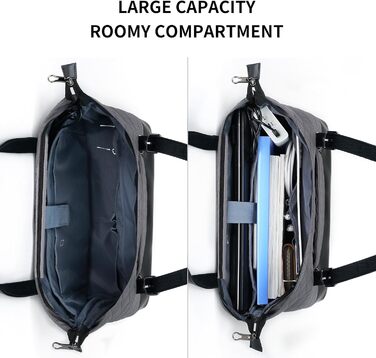 Сумка для ноутбука KROSER жіноча чорна елегантна 15.6