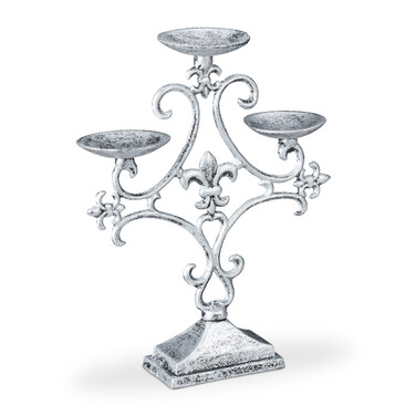 Relaxdays 3-Arm Candle Holder
