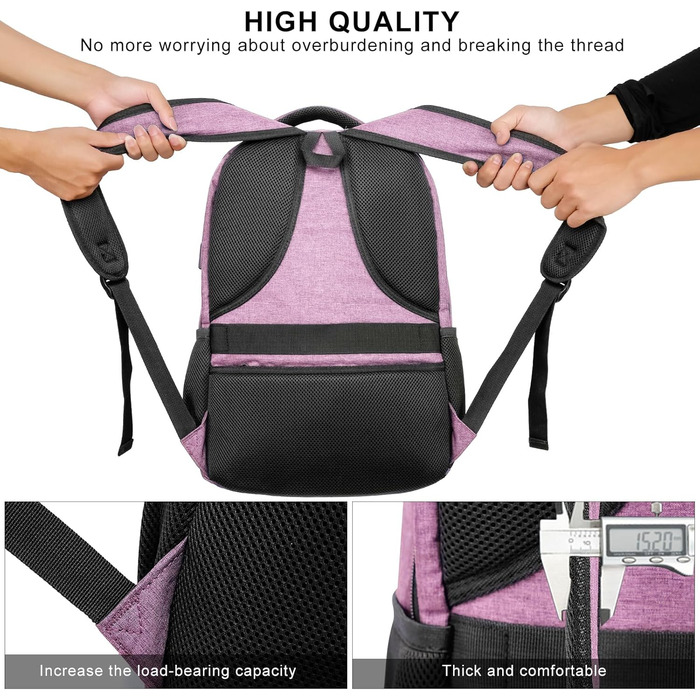 Рюкзак RJEU для дівчат та підлітків, шкільний рюкзак з відділенням для ноутбука 15.6