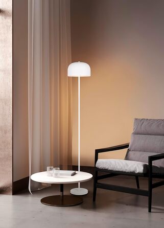 LED настільна лампа Julien: акумуляторна, USB-C, сенсорне керування, Ø 12 см, металева, 1.5W, IP20, матовий білий