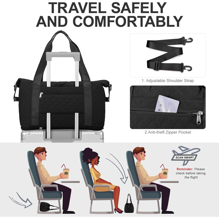 Спортивна сумка для жінок, Travel Duffle Bag, Fitnesstasche, ручна поклажа, з косметичкою та водонепроникним чохлом, бежева