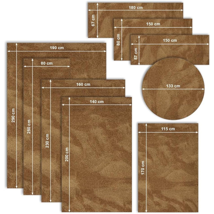 Килим Carpet Studio Maine для вітальні та спальні, 140x200 см, короткий ворс, колір теракота