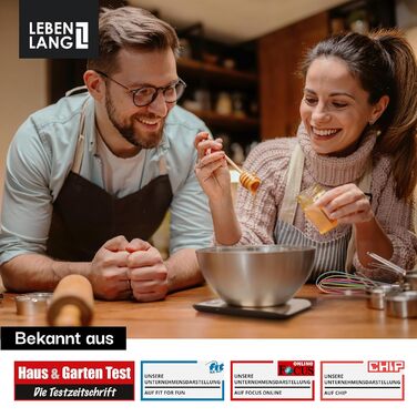 Кухонні ваги LEBENLANG USB - до 10 кг, точність 1 г, з кабелем для зарядки | Кухонні ваги для їжі та кухні