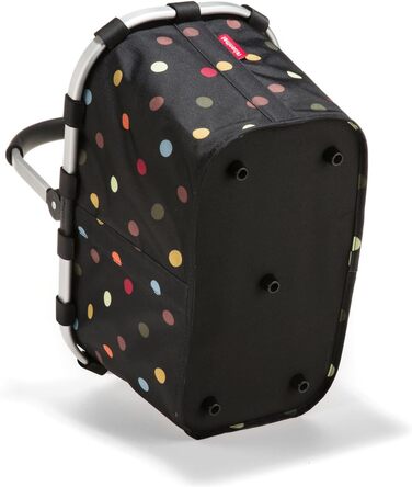 Сумка-шопер Reisenthel Carrybag Dots – Чорна, водонепроникна, з великим об'ємом та внутрішньою кишенею