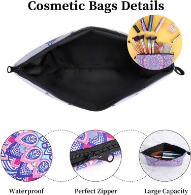 Косметичка для подорожей Czemo 4 шт. з тканини, водонепроникна, з монетницею, для жінок