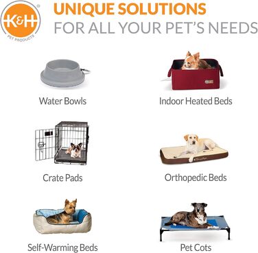 K&H Pet Products Elevated Outdoor Dog Bed, Breathable, Cooling, Elevated Cot Bed, Hammock for Large Dogs, Washable Mesh Cover, Elevated Metal Frame, Foldable, (L 81 x W 64 x H 18 cm)