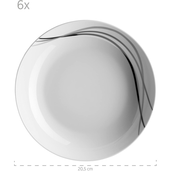 Набір посуду Maser Kombiservice, порцеляна TAJO, білий, 30 предметів, 40 x 60 x 40 см